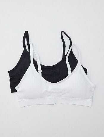 Pack de 2 tops de canalé
