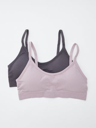 Pack de 2 tops de canalé