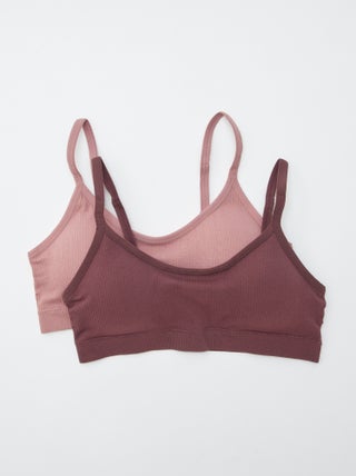 Pack de 2 tops de canalé