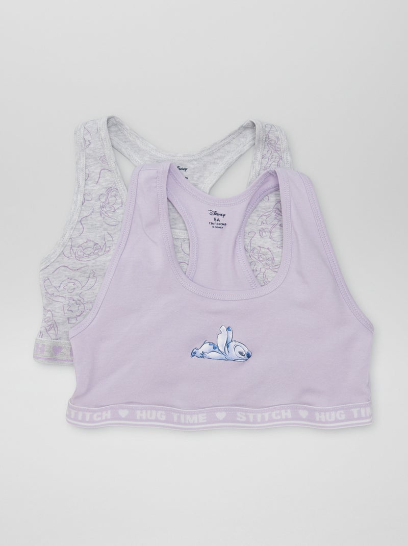 pack de 2 tops de deporte 'Stitch' GRIS - Kiabi