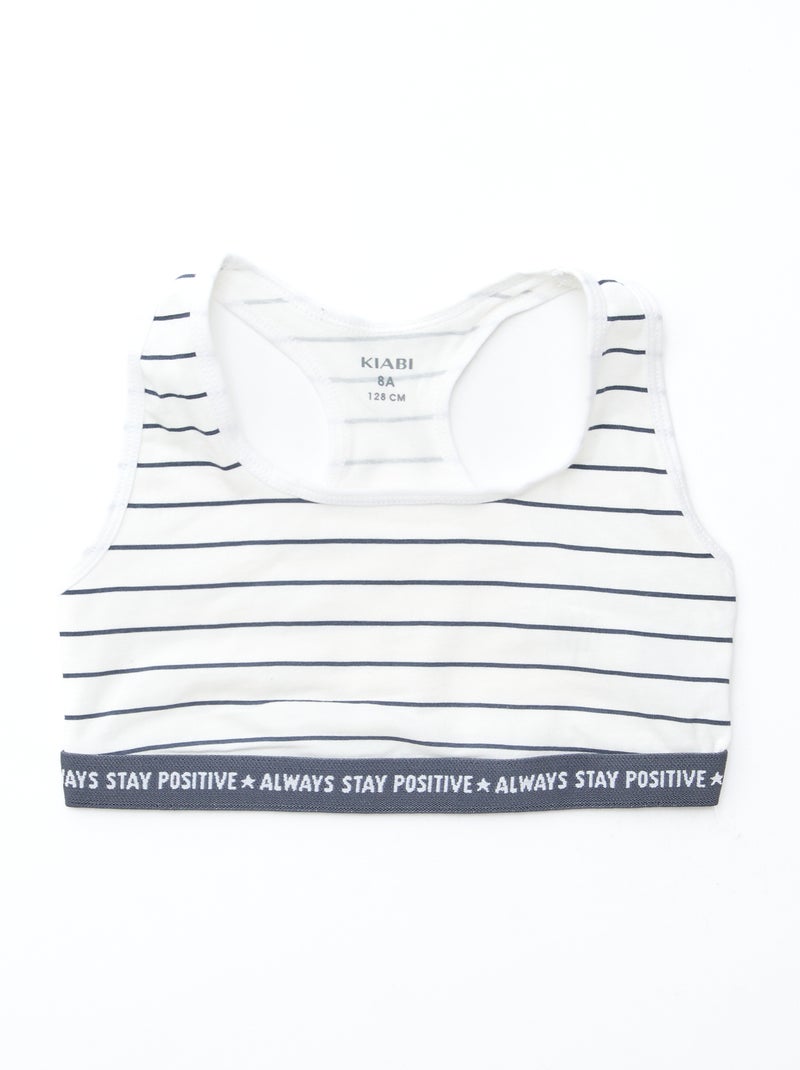 Pack de 2 tops de estilo liso para niña Azul - Kiabi