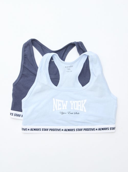 Pack de 2 tops de estilo liso para niña - Kiabi