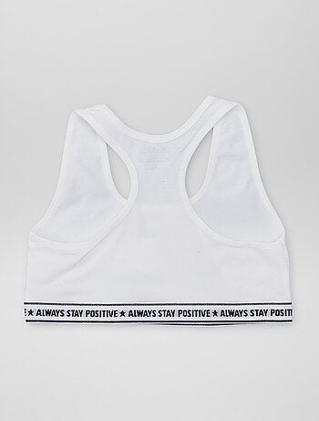 Pack de 2 tops de estilo liso para niña