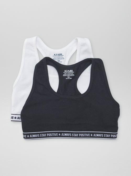 Pack de 2 tops de estilo liso para niña - Kiabi