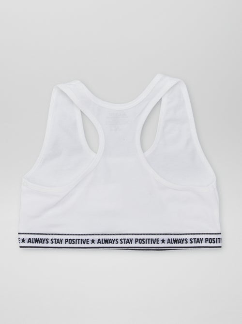 Pack de 2 tops de estilo liso para niña - Kiabi