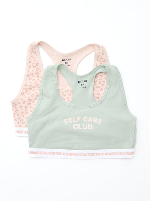 Pack de 2 tops de estilo liso para niña - Kiabi