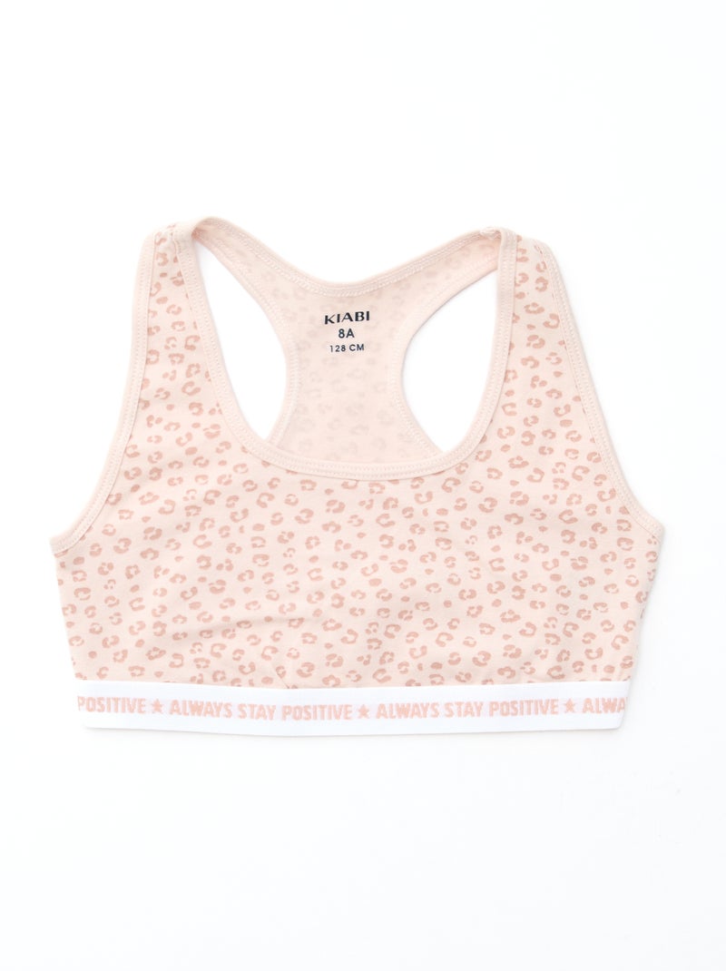 Pack de 2 tops de estilo liso para niña Rosa - Kiabi