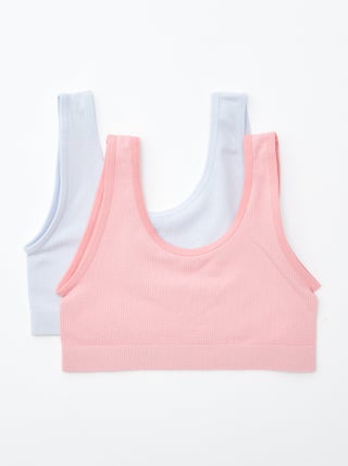 Pack de 2 tops de punto de canalé