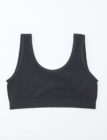 Pack de 2 tops de punto de canalé liso