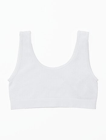 Pack de 2 tops de punto de canalé liso