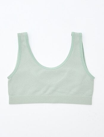Pack de 2 tops de punto de canalé liso