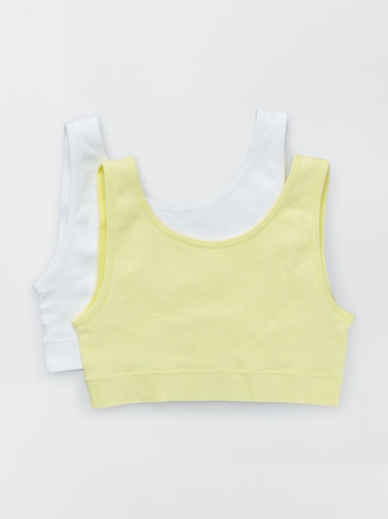 Pack de 2 tops deportivos AMARILLO - Kiabi