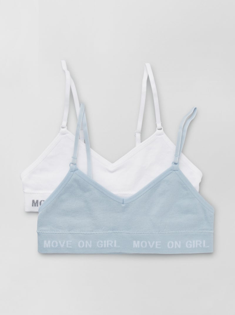 Pack de 2 tops deportivos AZUL - Kiabi