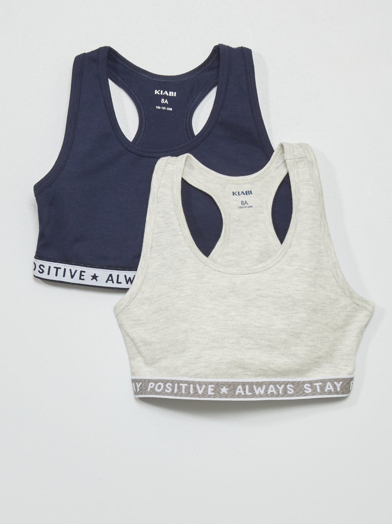 Pack de 2 tops deportivos GRIS - Kiabi