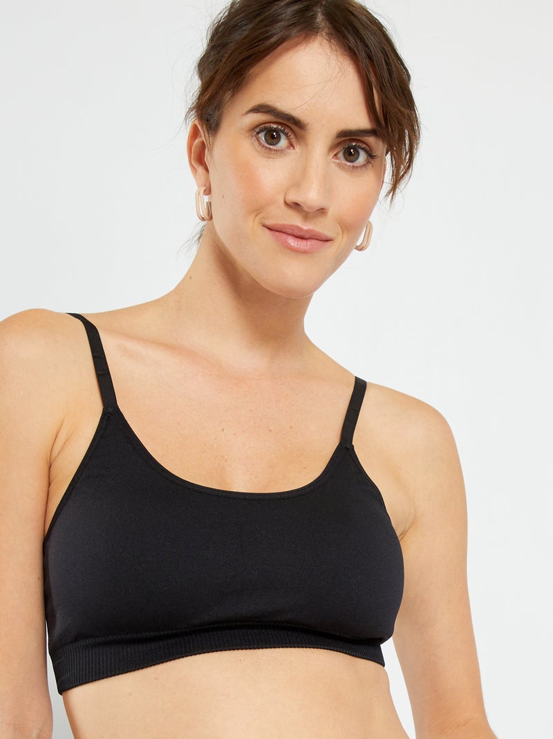 Pack de 2 tops deportivos Negro - Kiabi