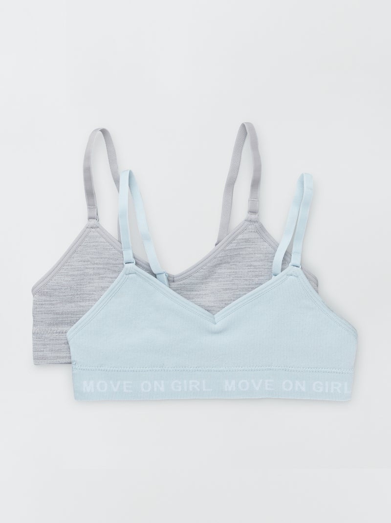 Pack de 2 tops GRIS - Kiabi
