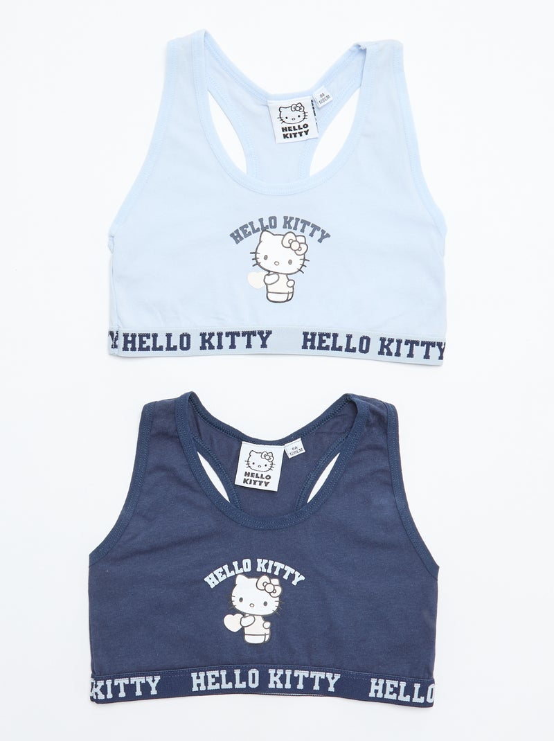 Pack de 2 tops 'Hello Kitty' Azul - Kiabi
