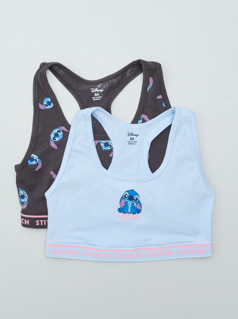 Pack de 2 tops 'Stitch' AZUL - Kiabi