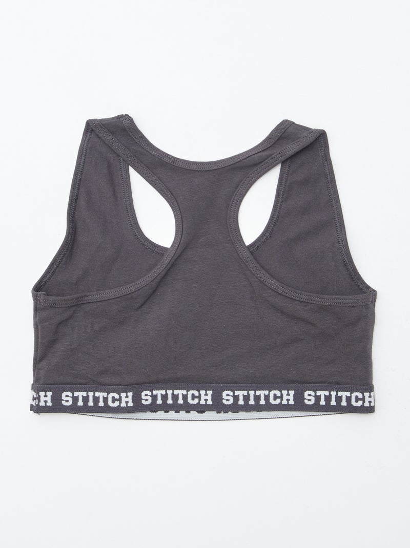 Pack de 2 tops 'Stitch' Azul - Kiabi