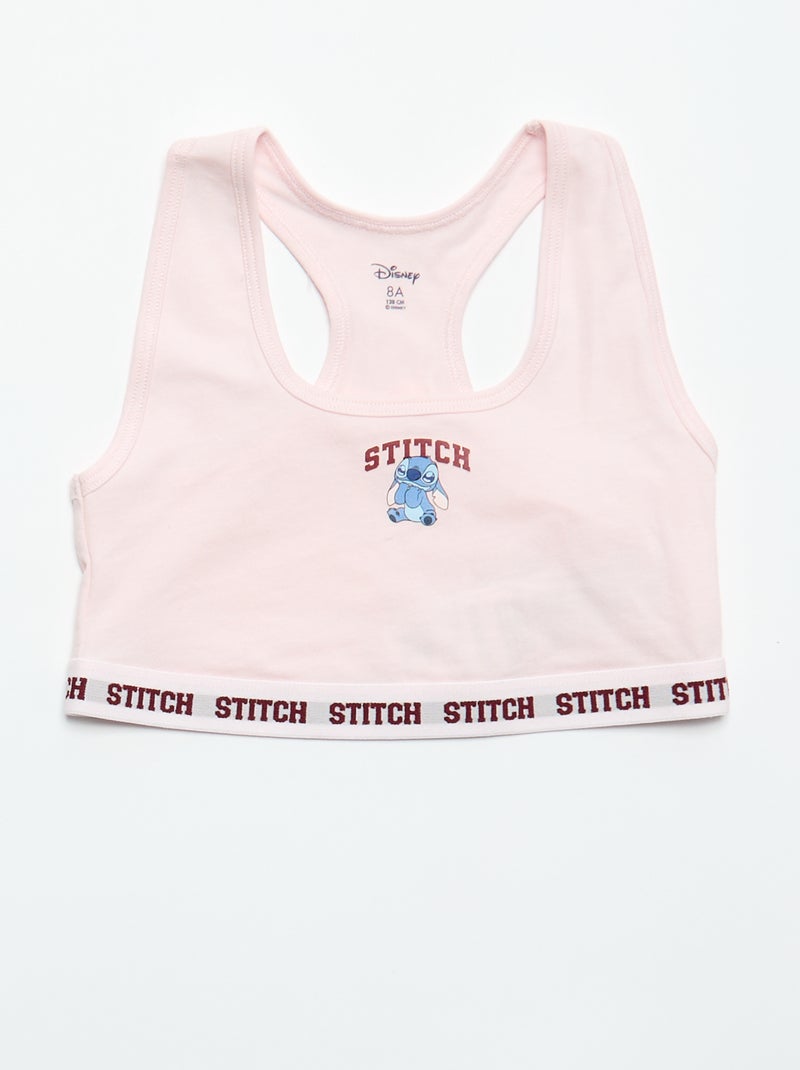 Pack de 2 tops 'Stitch' Rosa - Kiabi