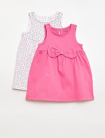 Pack de 2 vestidos con lazo de fantasía