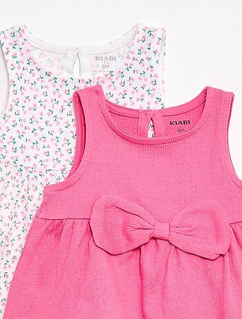 Pack de 2 vestidos con lazo de fantasía