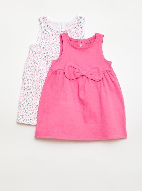 Pack de 2 vestidos con lazo de fantasía - Kiabi