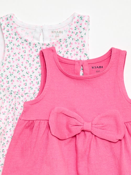Pack de 2 vestidos con lazo de fantasía - Kiabi