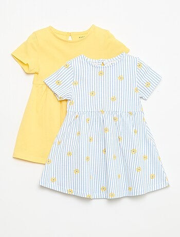 Pack de 2 vestidos de manga corta