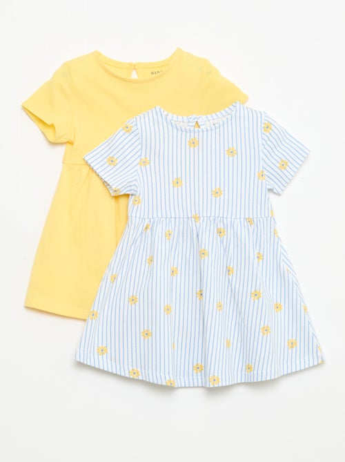 Pack de 2 vestidos de manga corta - Kiabi