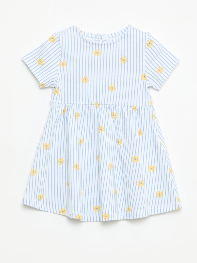 Pack de 2 vestidos de manga corta Azul - Kiabi