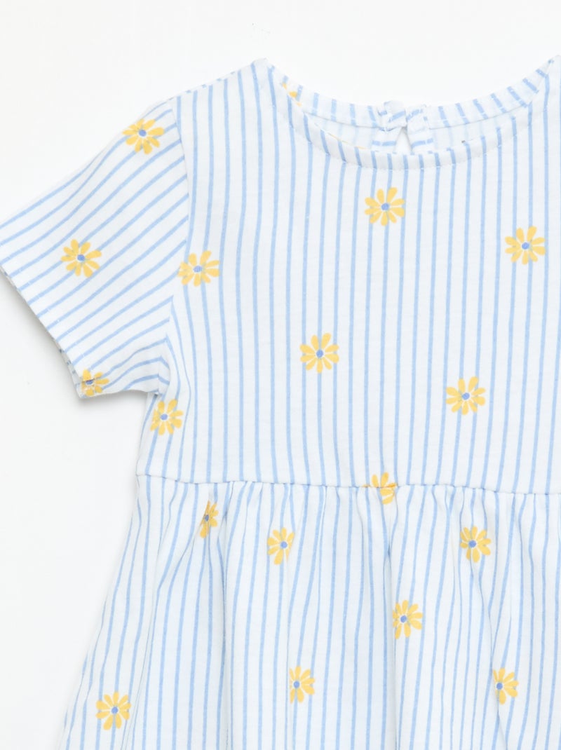 Pack de 2 vestidos de manga corta Azul - Kiabi