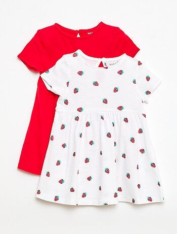 Pack de 2 vestidos de manga corta