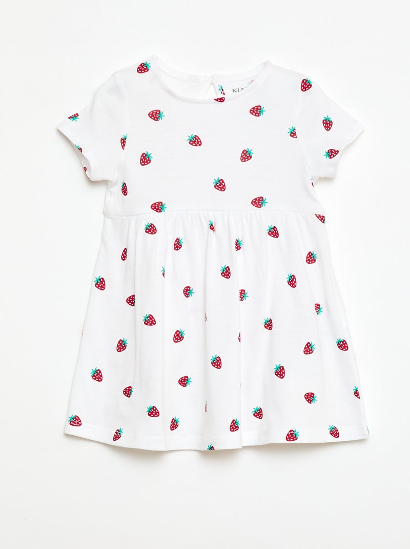 Pack de 2 vestidos de manga corta Blanco - Kiabi