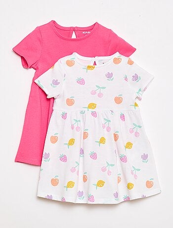 Pack de 2 vestidos de manga corta