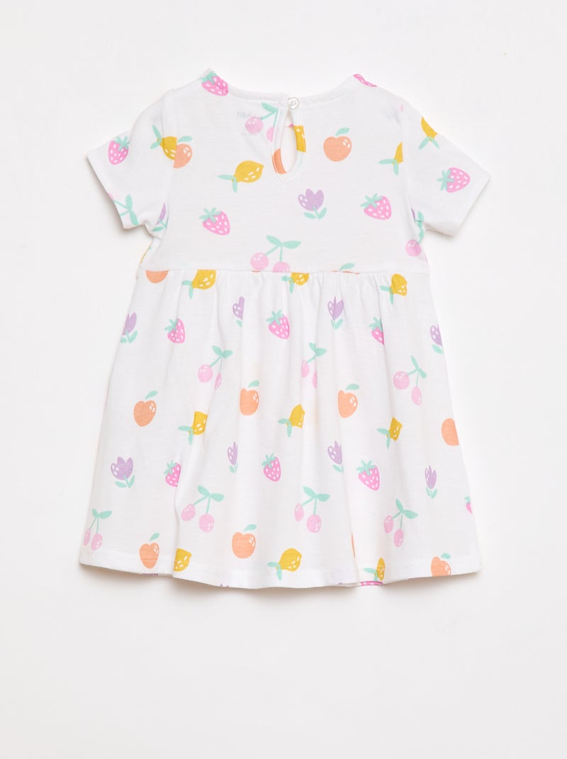 Pack de 2 vestidos de manga corta Blanco - Kiabi