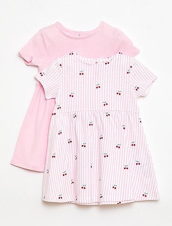 Pack de 2 vestidos de manga corta