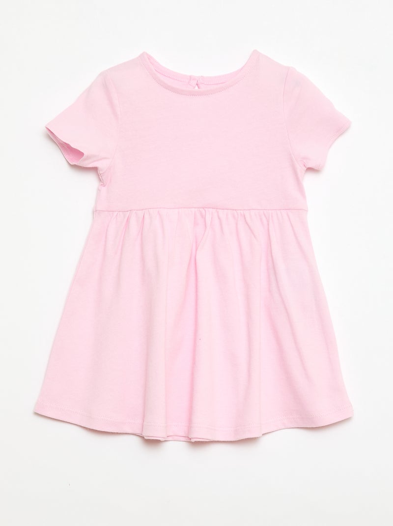 Pack de 2 vestidos de manga corta Blanco - Kiabi