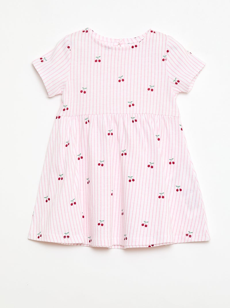Pack de 2 vestidos de manga corta Blanco - Kiabi