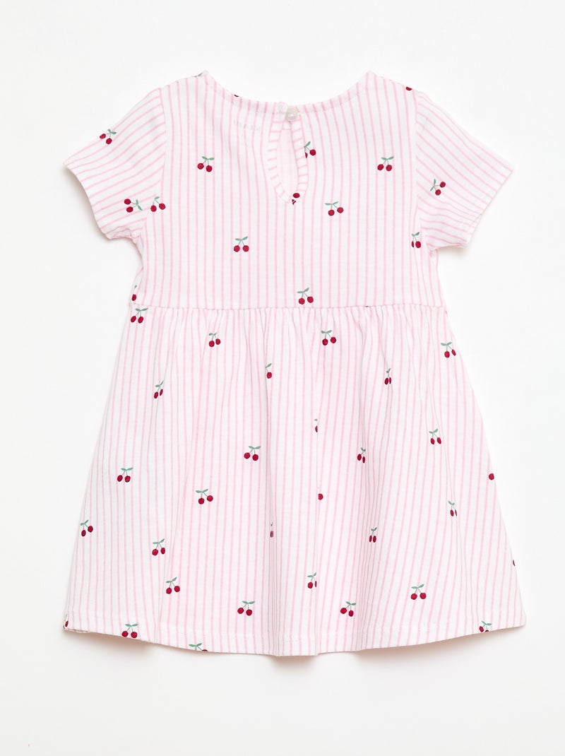 Pack de 2 vestidos de manga corta Blanco - Kiabi