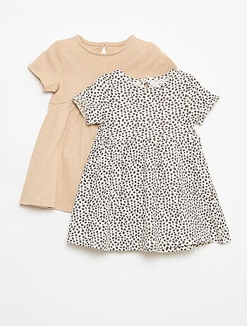 Pack de 2 vestidos de manga corta