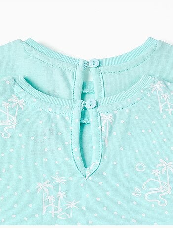 Pack de 2 vestidos de manga corta lisos/estampados