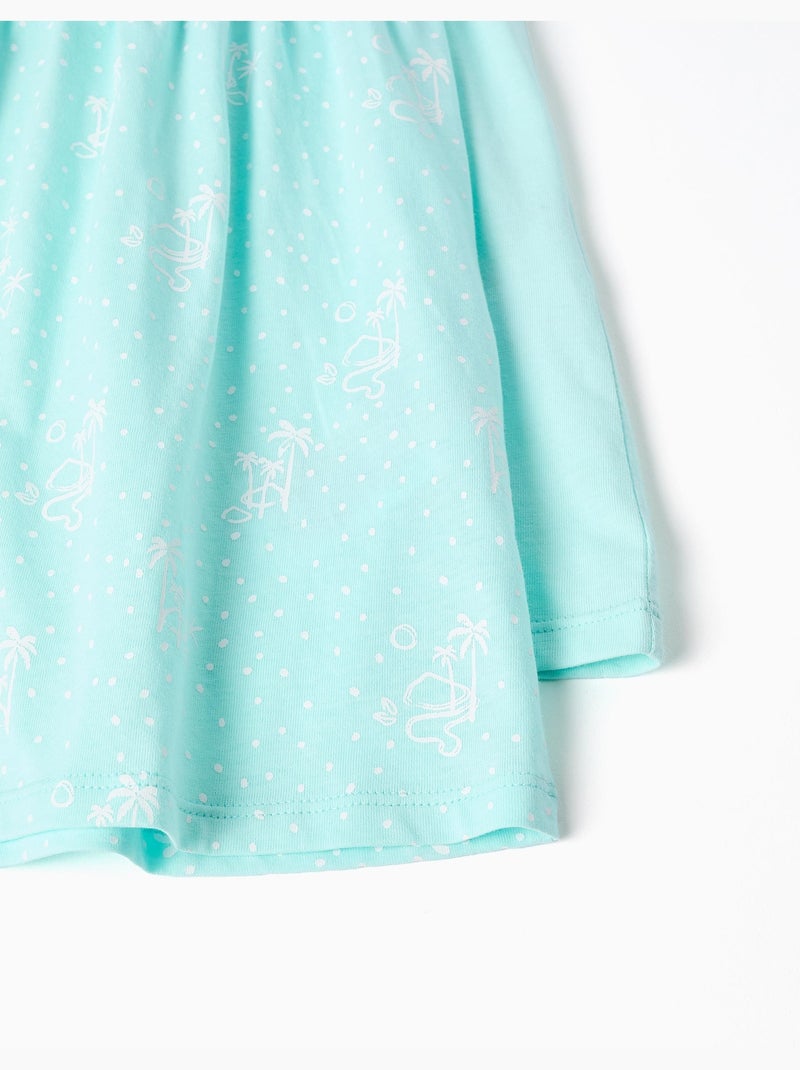 Pack de 2 vestidos de manga corta lisos/estampados Azul claro - Kiabi