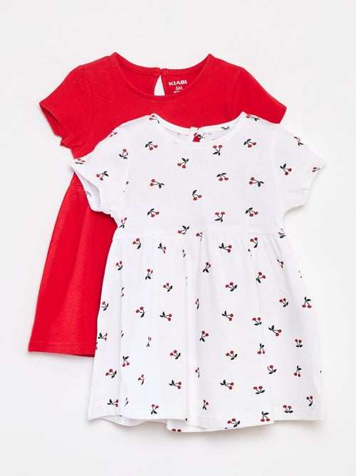 Pack de 2 vestidos de manga corta - Kiabi