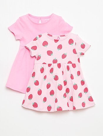 Pack de 2 vestidos de manga corta