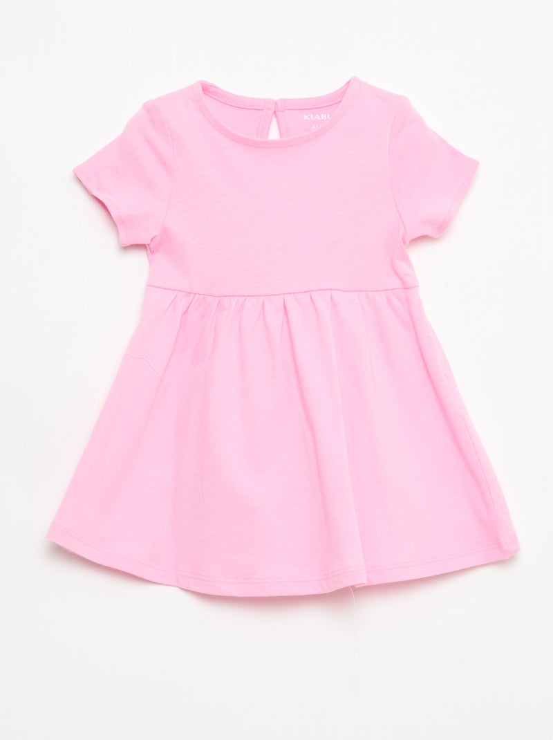 Pack de 2 vestidos de manga corta Rosa - Kiabi