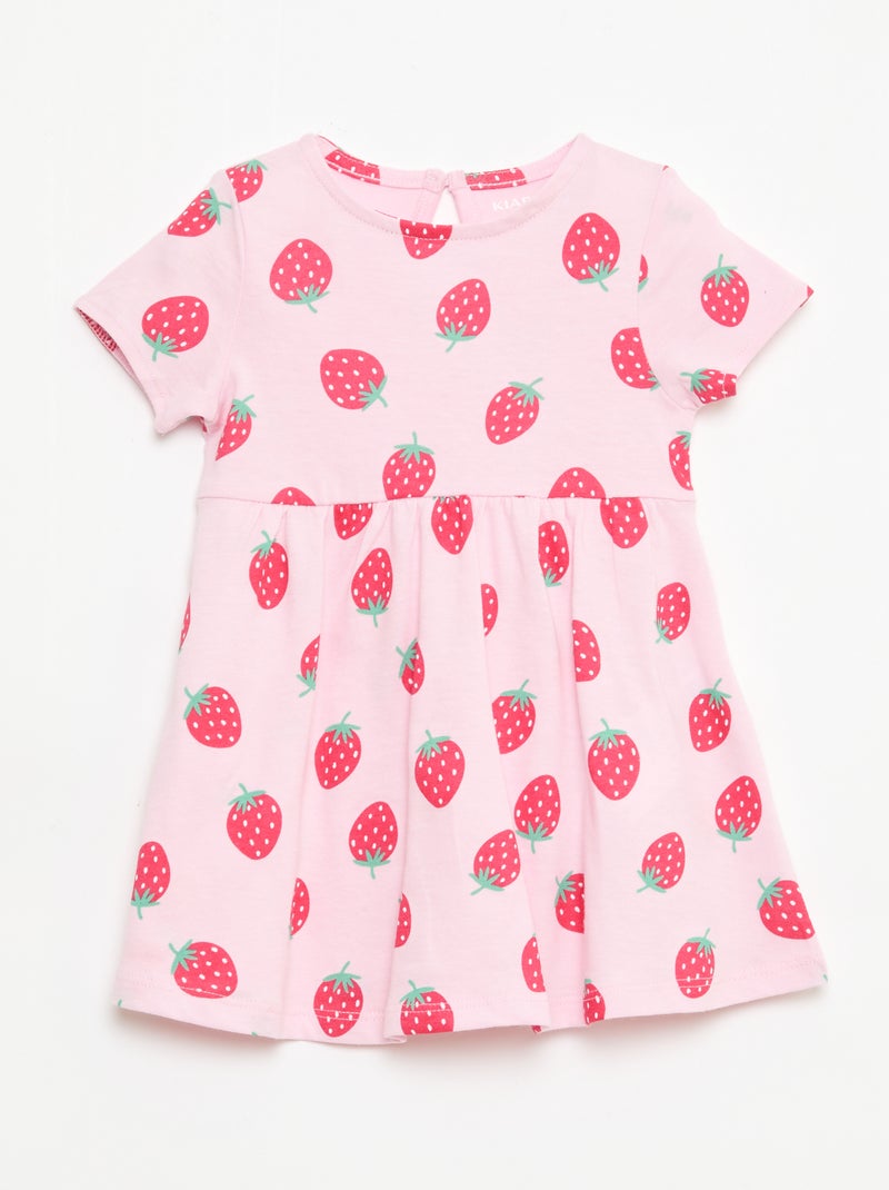Pack de 2 vestidos de manga corta Rosa - Kiabi