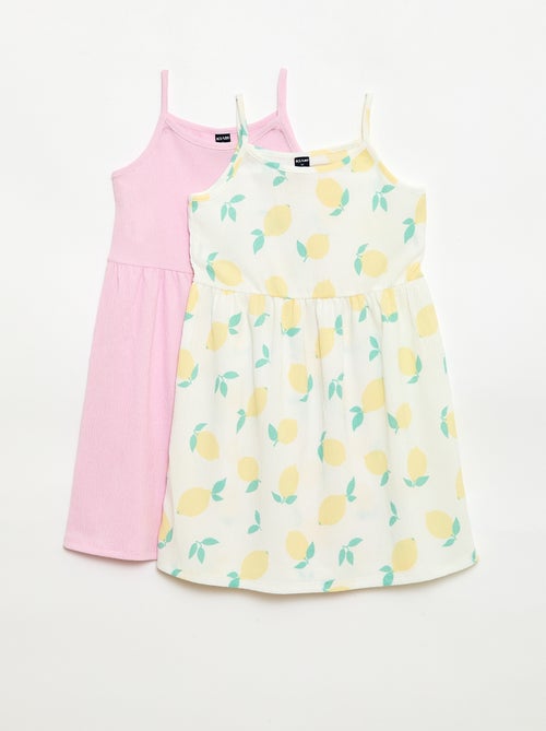 Pack de 2 vestidos de punto crepé - Kiabi