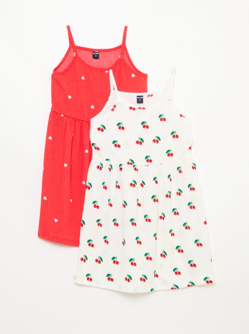 Pack de 2 vestidos de punto crepé - Kiabi