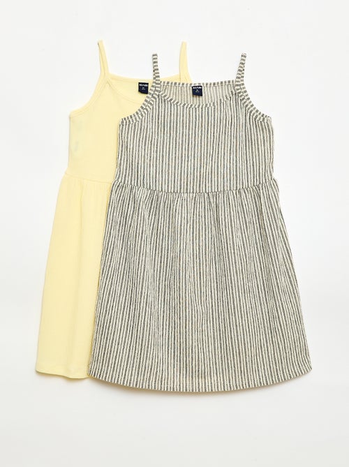 Pack de 2 vestidos de punto crepé - Kiabi